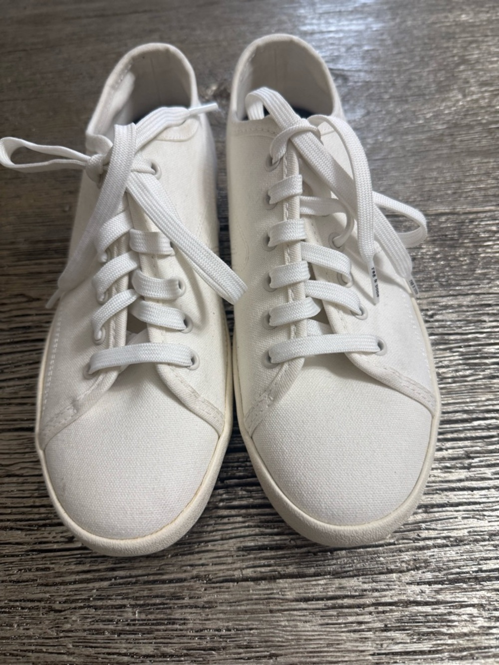 Rag&bone Canvas lace up white sneaker NWOT size 37.5